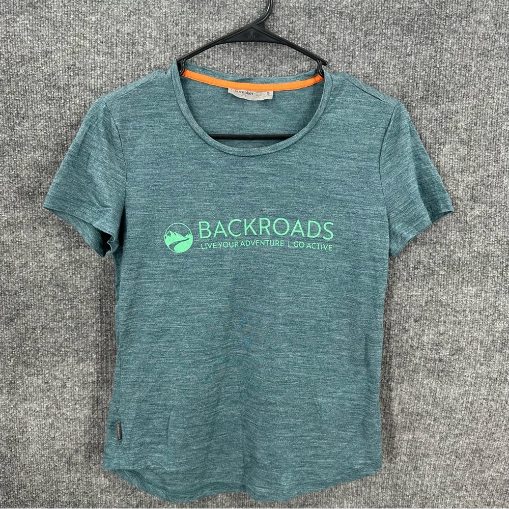 Icebreaker Cool Lite T Shirt Women’s Small Merino Wool Blend Short Sleeve Blue
